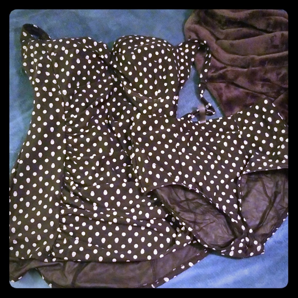 Torrid skull tankini bikini set size 1x